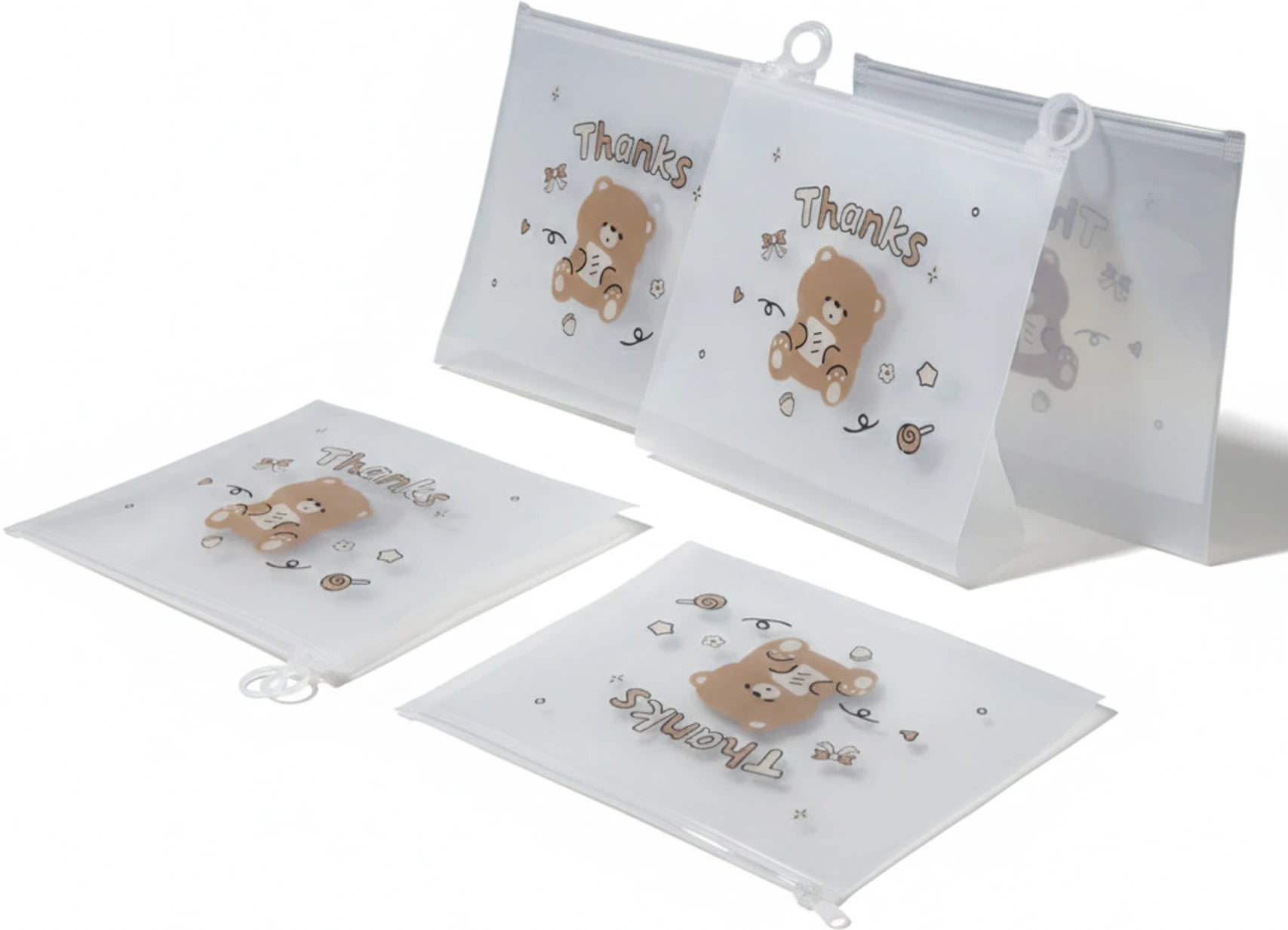Zipper bags White Plastic Open-ended Zipper