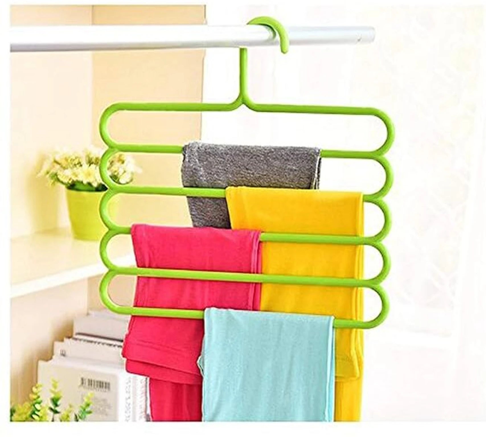 Plastic Scarf Pack of 6 Hangers For  Scarf (Black)