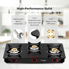 Butterfly Glass Top 3 Burner Gas Stove