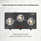 Butterfly Glass Top 3 Burner Gas Stove