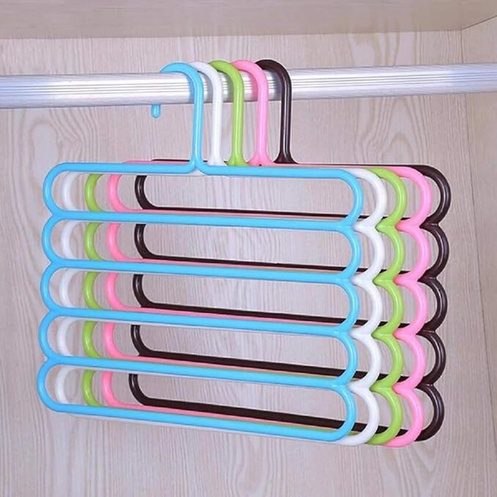 Plastic Scarf Pack of 6 Hangers For  Scarf (Black)