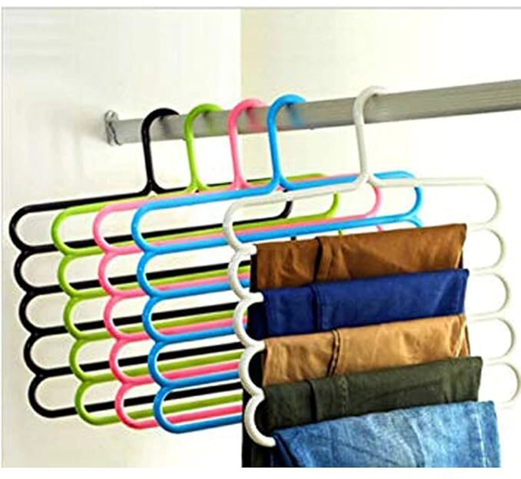 Plastic Scarf Pack of 6 Hangers For  Scarf (Black)