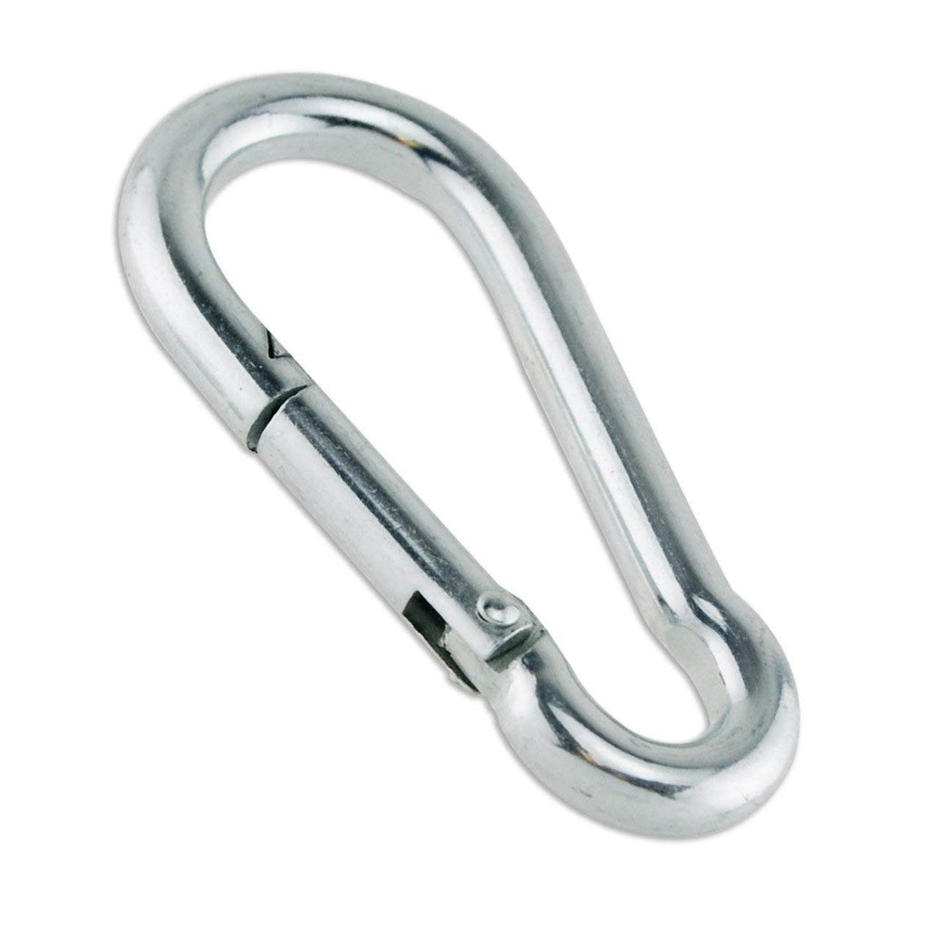 Heavy-Duty Zinc-Plated Steel Snap Hook / Carabiner Clip
