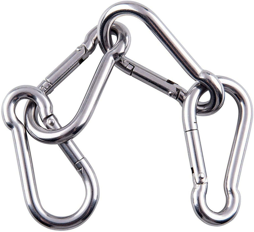 Heavy-Duty Zinc-Plated Steel Snap Hook / Carabiner Clip