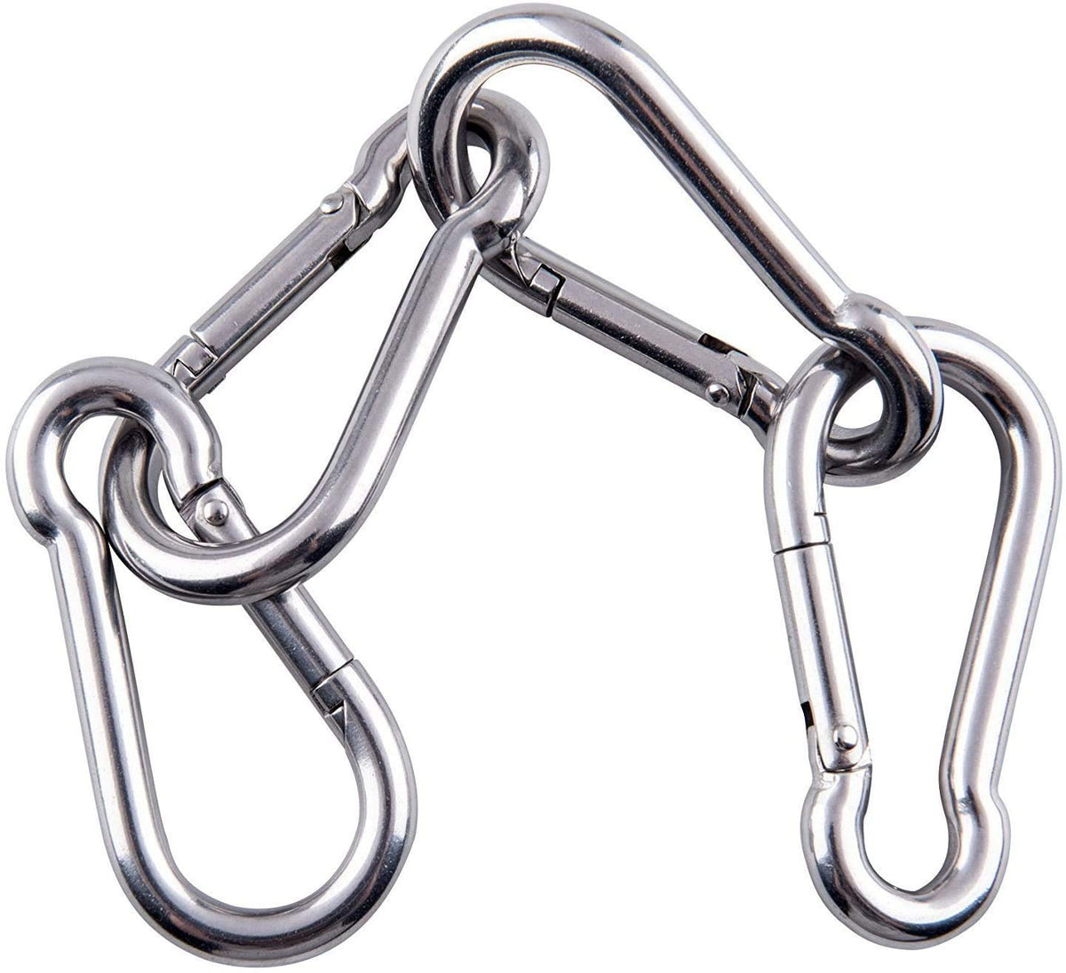 Heavy-Duty Zinc-Plated Steel Snap Hook / Carabiner Clip