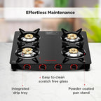 Butterfly Glass Top 4 Burner Gas Stove