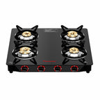 Butterfly Glass Top 4 Burner Gas Stove