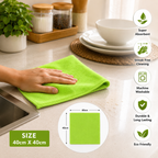 Premium Microfiber Washing Cloth Green