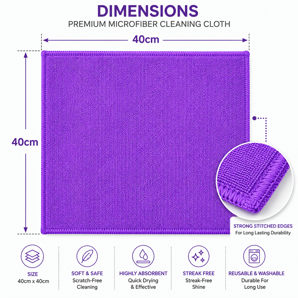 Premium Microfiber Washing Cloth Pack of 3