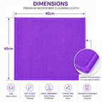 Premium Microfiber Washing Cloth Purple
