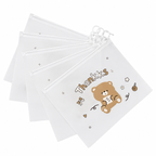 White Plastic Open-Ended Storage Zipper Bag