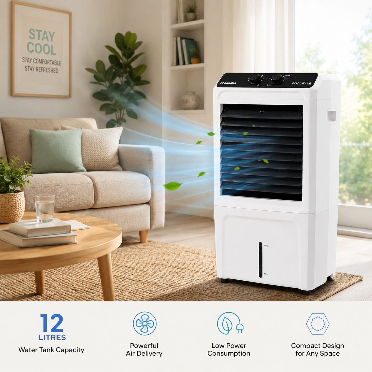 Candes Coolwave 12L Powerful Airflow Cooler
