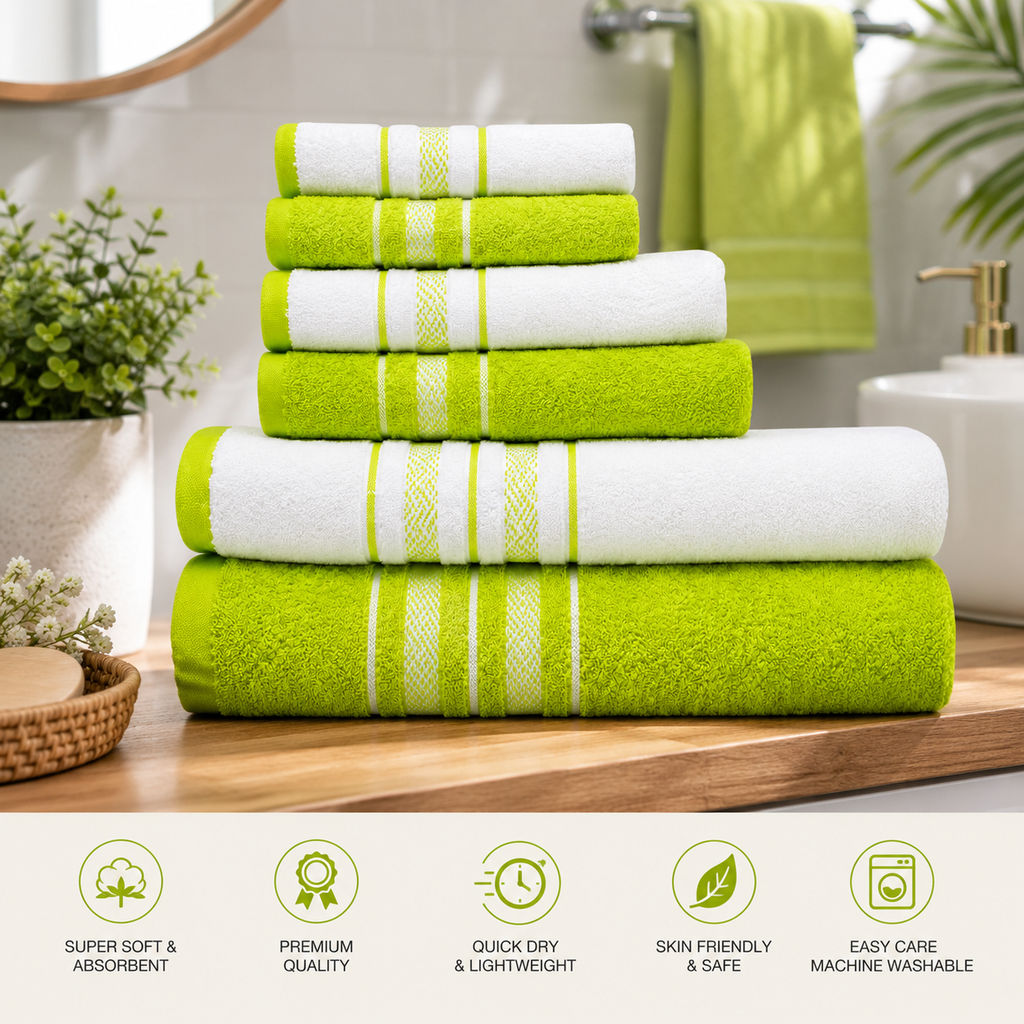 Welspun Luxury Bath Carnival 6-Piece Towel Set