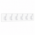 6-Piece Transparent Hooks Multi-Purpose Wall Hooks Set