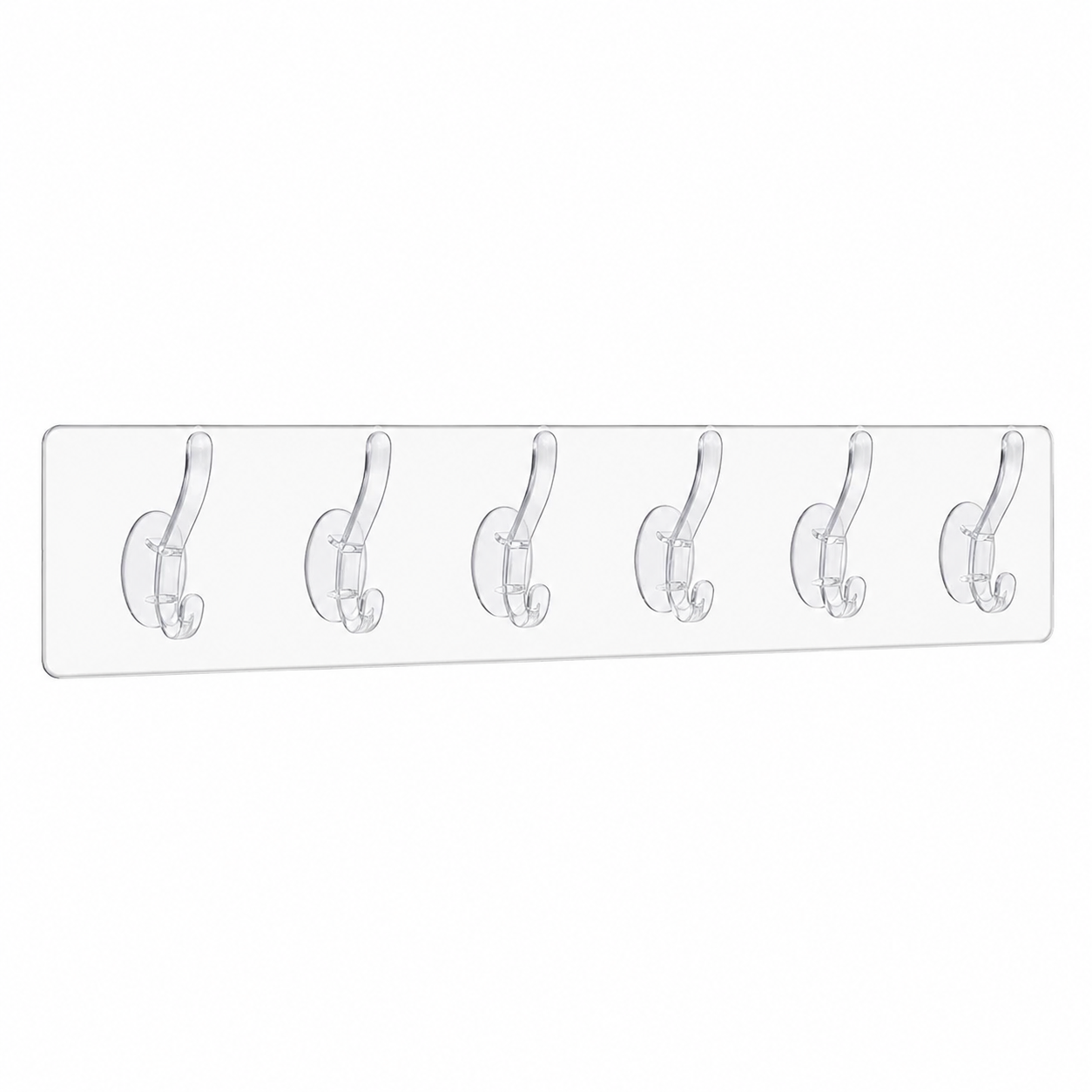 6-Piece Transparent Hooks Multi-Purpose Wall Hooks Set