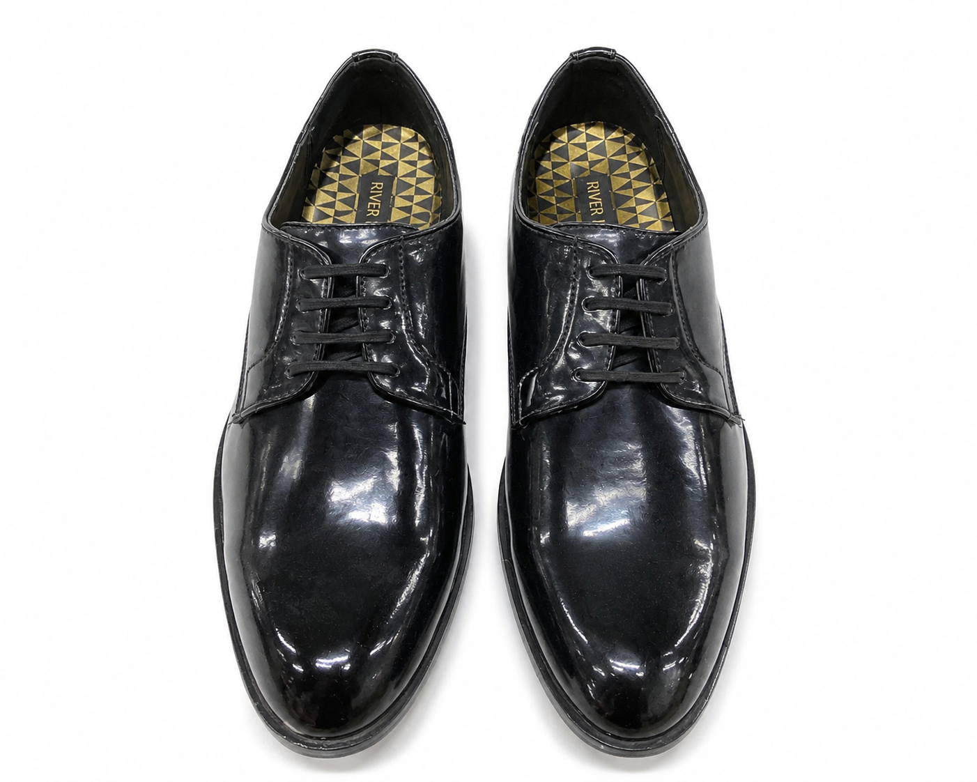 Men's Black Formal Lace-Up Shoes – Premium Glossy Finish