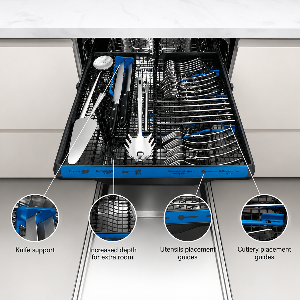 semi-integrated dishwasher with 14 place