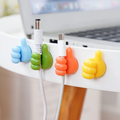 Thumb up wall Hooks Adhesive Silicone Cable Clips Wire Organiser 1 (Pack of 10)