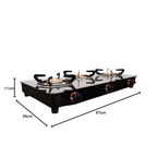 Butterfly Glass Top 3 Burner Gas Stove