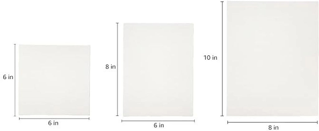 White Linen Fine Grain Canvas Pad (Set of 9)